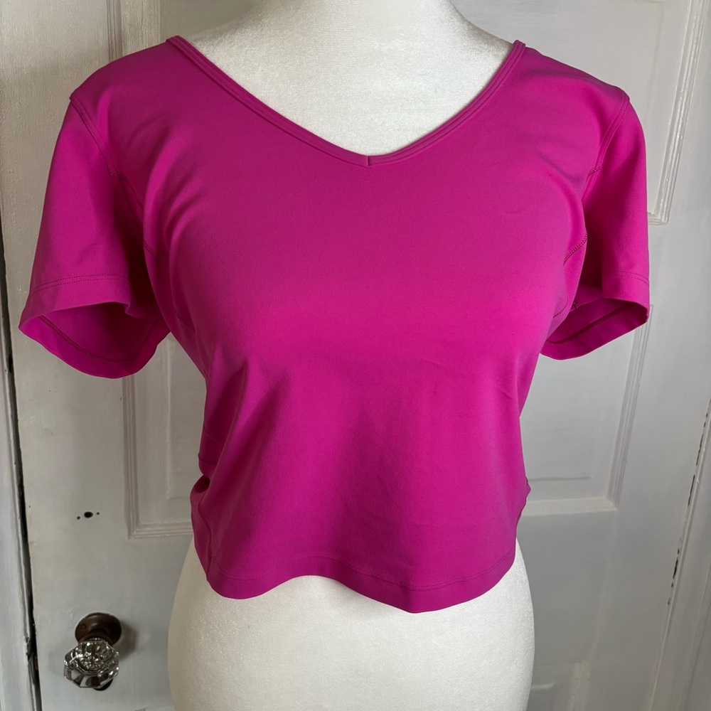 lululemon athletica Align V-Neck Crop Top in Sonic Pink